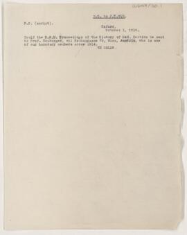 Letter to John Young Walker MacAlister, October 1, 1919