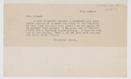 Letter to Emanuel Libman, (1908?)