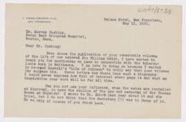 Letter to Harvey Cushing, May 12, 1926