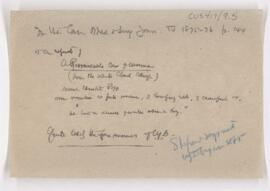 Cushing's notes on E. Y. Davis