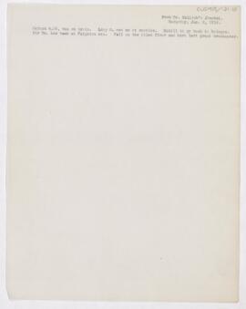 Extract from Archibald Malloch's journal, January 8, 1916