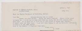 Letter to Edward F. Milburn, July 1, 1911