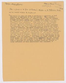 Osler's notes on Leclerc's Histoire de la Médecine Arabe