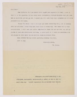 Letter to Thomas McCrae, May 6, 1910