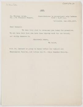 Letter to Thomas Stephen Cullen, March 15, 1900