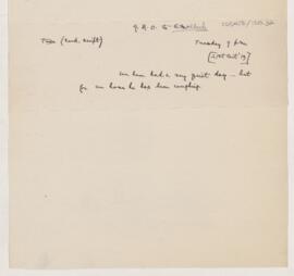 Letter to Thomas Archibald Malloch, October 21, 1919