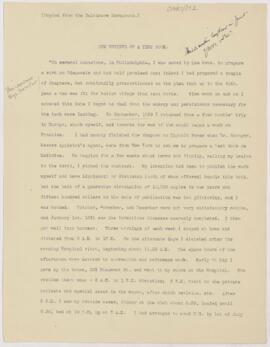 Osler's notes, December 30, 1904