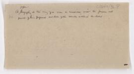 Cushing's notes, Osler quotation