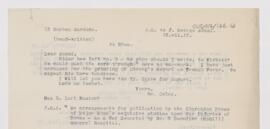 Letter to John George Adami, July 15, 1918