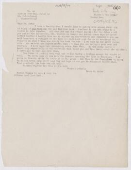 Letter to Charles Nicoll Bancker Camac