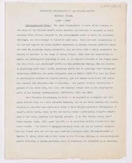 Classified Bibliography of Sir William Osler's Canadian Period