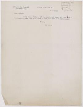 Letter to William Sydney Thayer, June 23, 1889