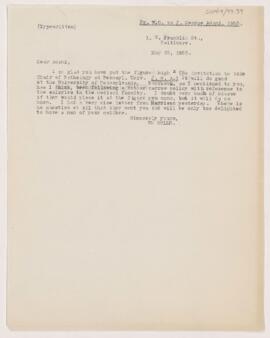 Letter to John George Adami , May 23, 1903