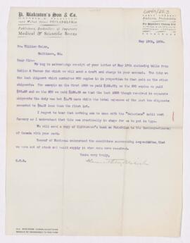 Letter to William Osler