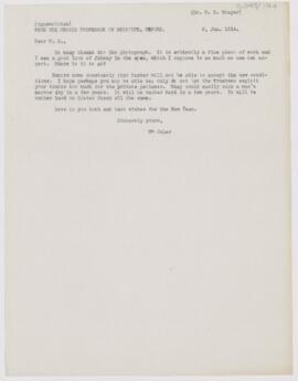 Letter to William Sydney Thayer, January 8, 1914