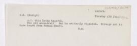 Letter to Thomas Archibald (?)) Malloch, January 12, 1916