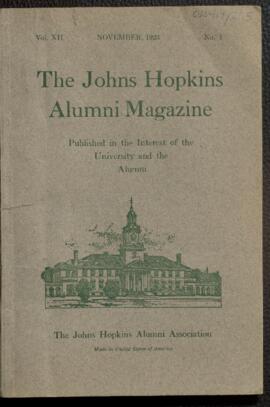 The Johns Hopkins Alumni Magazine,  vol. XII, No. 1