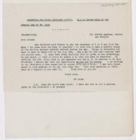 Letter to William C. Gorgas, January 30, 1916