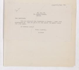 Letter to C.C. McCulloch, December 20, 1918