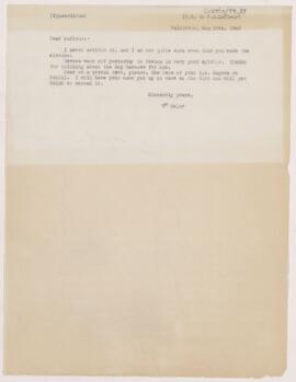 Letter to Henri Amédée Lafleur, May 20, 1903