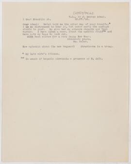 Letter to John George Adami, December 27, 1898
