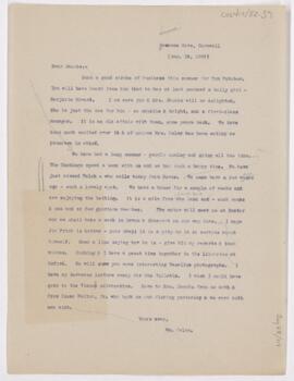 Letter to Henry Barton Jacobs, August 28, 1909