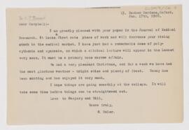 Letter to Campbell Palmer Howard, January 17, 1908