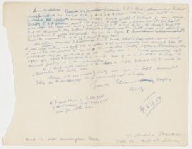 Letter to Madeline Standon, Yale University Librarian and secretary to Cushing