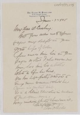 Letter to Harvey Cushing, June 7, 1925