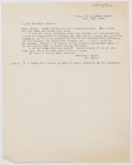 Letter to John George Adami, January 17, 1896