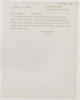 Letter to Russell H. Chittenden, November 21, 1904