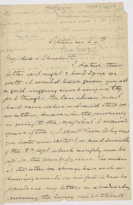 Letter to Charlotte (Chattie Osler), September 24, 1872(?)