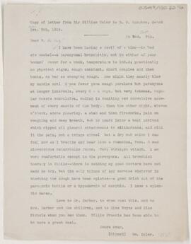 Letter to Blanche O. Humpton, November 9, 1919