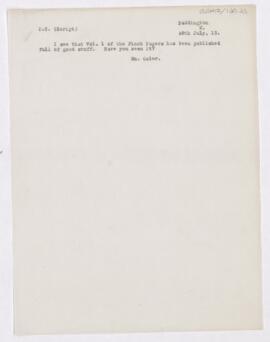 Letter to Thomas Archibald (?) Malloch, July 29, 1915