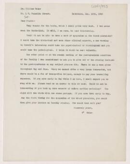 Letter to Joseph Hersey Pratt, January 12, 1903