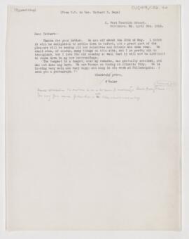 Letter to Charles Herbert Gwyn, April 5, 1905