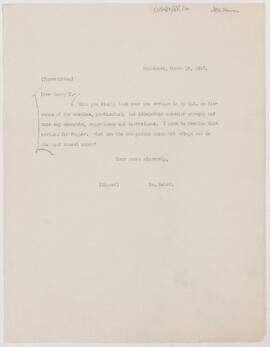 Letter to Harry Toulmin, March 10, 1892