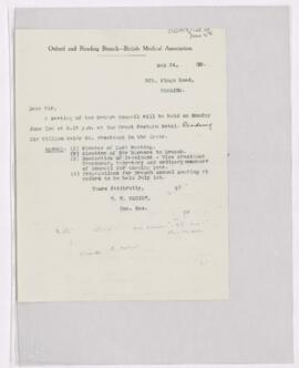 Letter to William Osler, June 2, 1919