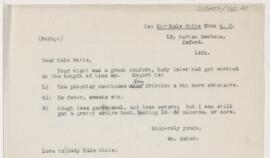 Letter to William Hale-White, November 14, 1919