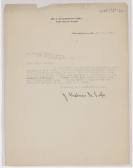 Letter to Thomas McCrae, June 2, 1925