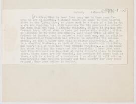 Letter to Arnold Carl Klebs, November 4, 1914