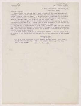 Letter to Leonard Rogers, January 28, 1903