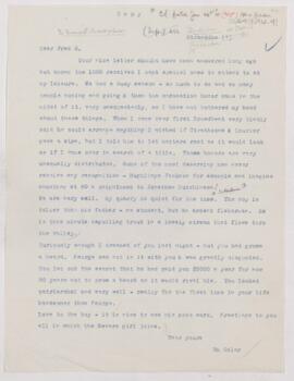 Letter to Frederick Cheever Shattuck, September 4, 1911