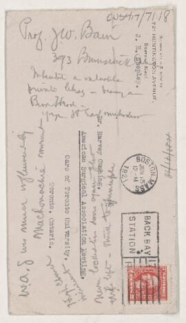 Letter to Harvey Cushing, June 13, 1921