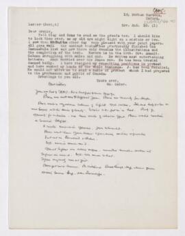 Letter to Thomas Archibald Malloch, November 2, 1916