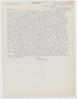 Letter to Katharine Stone Crowell Cushing