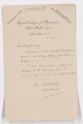 Letter, November 16, 1920