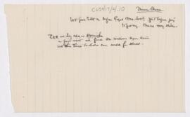 Cushing's notes, case for Browne's skull