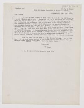 Letter to William Sydney Thayer, February 8, 1908