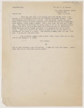 Letter to Susan Revere Chapin, November 11, 1919